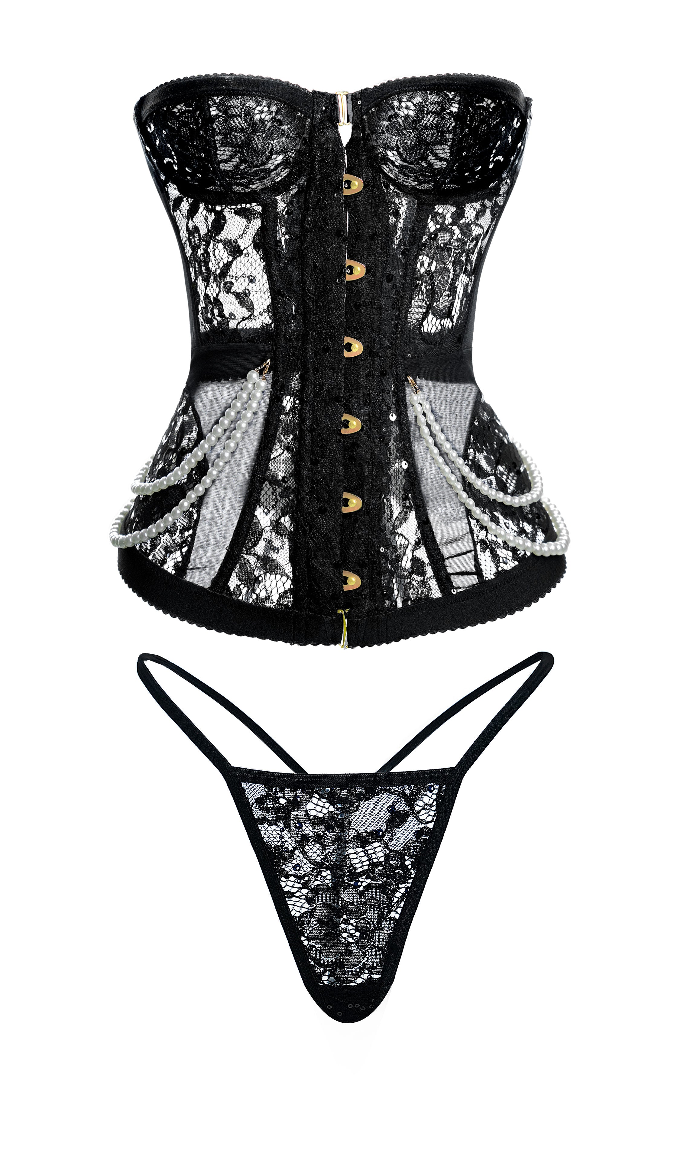 Ensemble Corset Serena Black Pearl