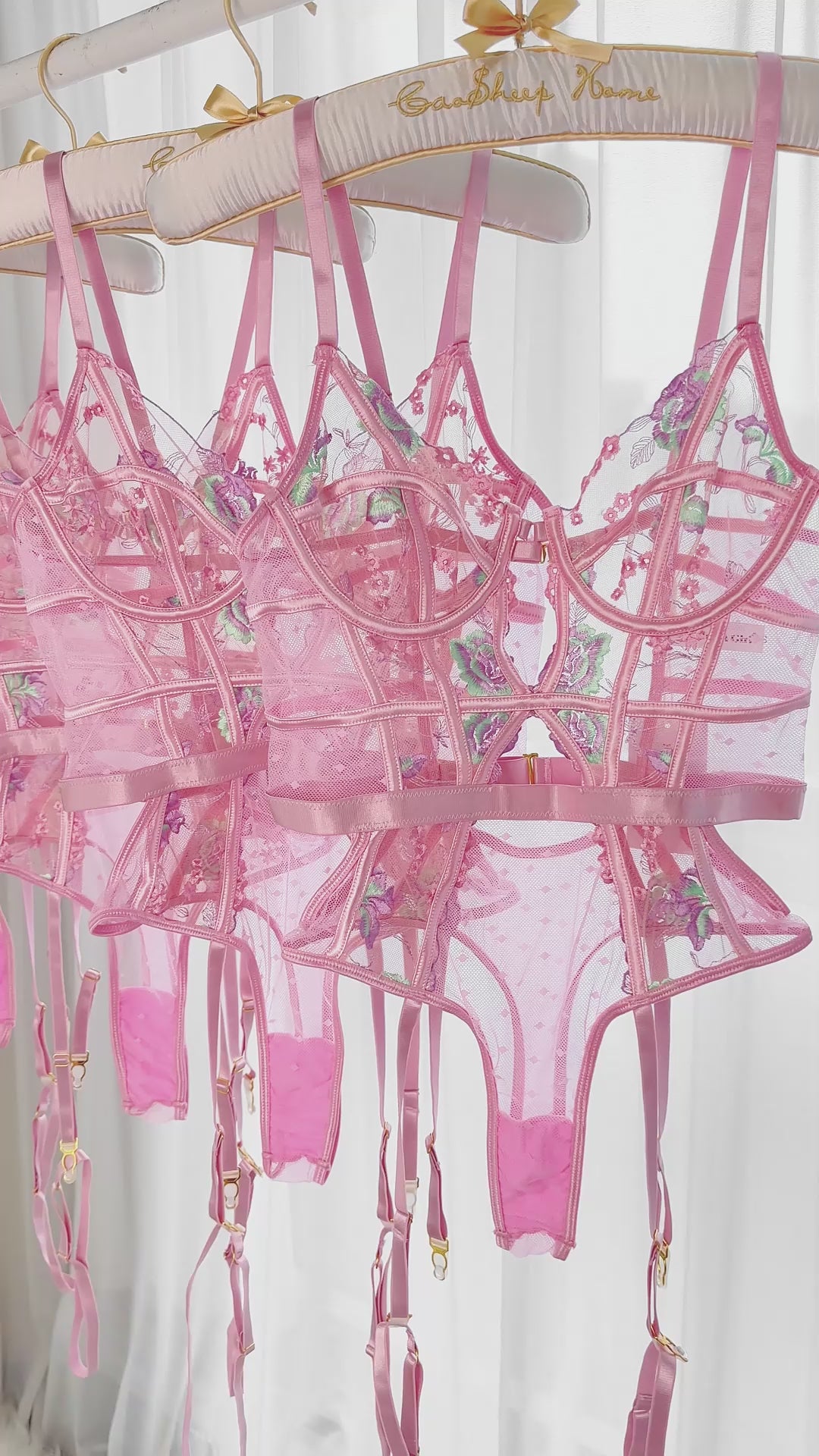 Body rose deluxe brodé de fleurs