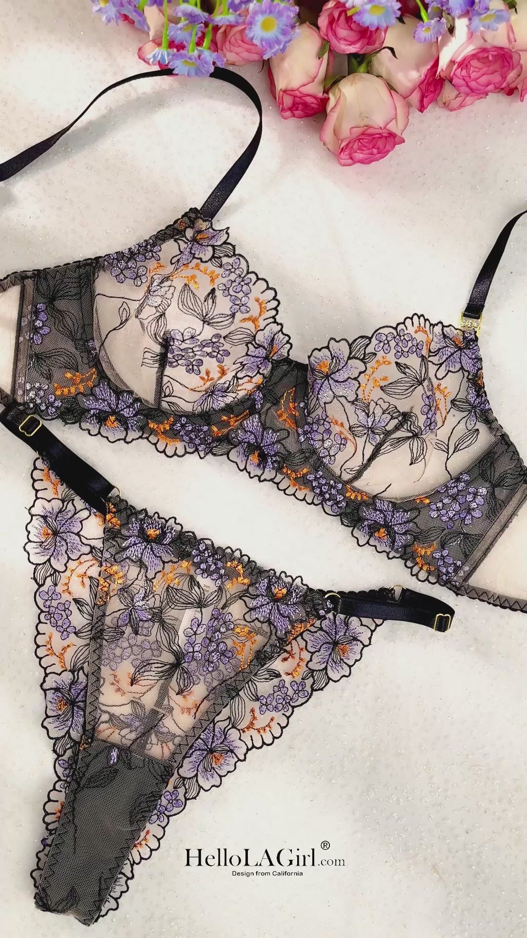 Ensemble lingerie dentelle noire chic